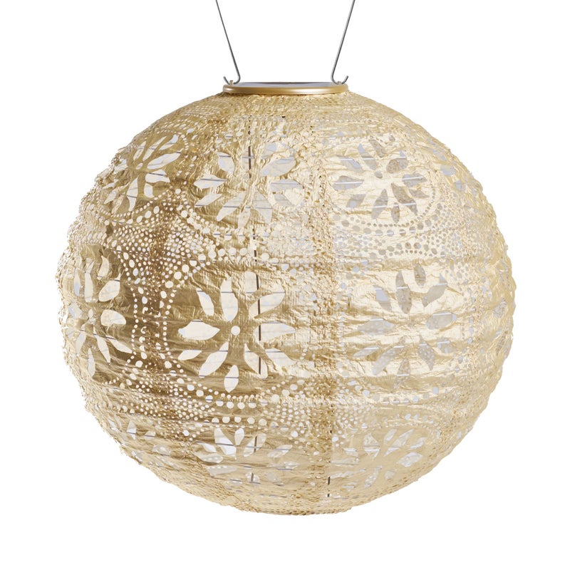 Allsop Home Garden 31598 Soji Stella Boho Globe 12-in. Tyvek Solar Lantern - Image 1